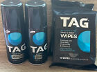 4X Tag products. Step out Fine Body Mist and Deodorizihng Face and Body Wipes