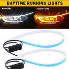 2x DRL LED Headlight Strip Light Daytime Running Sequential Turn Signal Lamp US (For: Ford Transit Custom)