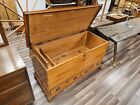 Early Antique Pine Blanket Chest Trunk w 2 Drawers Nice Dovetail
