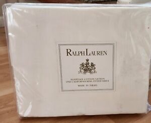 Ralph Lauren Home Collection. CALIFORNIA King Fitted Sheet. New VTG 90s. Cream.