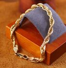 Italy 5mm Rope Chain Bracelet Gold Over Sterling Silver Size 6 3/4
