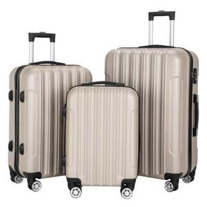 3 Piece Nested Spinner Wheels Suitcase Luggage Set TSA Lock Storage Bag Colors