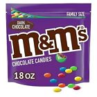 M&M'S Dark Chocolate Candy Family Size 18 oz Resealable Bulk Candy Bag