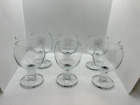 New ListingSet of 6 Crate and Barrel Viva Clear Wine Glasses Goblets Glass &