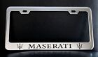 MASERATI License Plate Frame Custom Made of Chrome Plated Metal