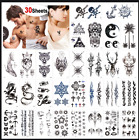 Temporary Tattoos for Adult Men Women Kids 30 Sheets Waterproof Temporary Tattoo