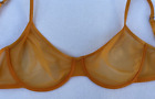 Victoria Secret bra 36C Sheer Second Skin Unlined tangerine Retro VTG 2000