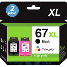 #67 67XL Ink Cartridges for HP Ink 67XXL Deskjet 2700e 2710 2710e 2720 2720e Lot