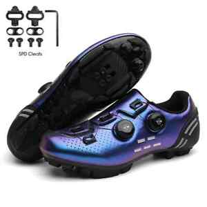 Unisex Road Cycling Sneakers Men's Mtb Bike Self-Locking Shoes with Spd Cleats