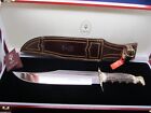 Muela 60th Anniv. Special Edt. Stag Bowie Knife & Leather Sheath Mint Display+++