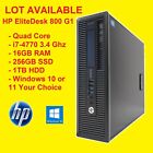🍀 FAST HP EliteDesk 800 G1 SFF i7-4790 3.6 32GB 256GB SSD+500 HDD Win 10 11 PRO