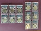 2021 and 2023 Complete 12 Coin Silver Morgan/Peace Dollar Set PCGS MS70