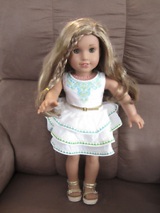 American girl doll of the year 2016 Lea Clark with Celebration dress/shoes