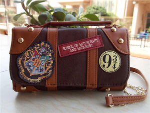 New Harry Potter Hogwarts PU School Badge Wallet Bag Package Christmas Gift