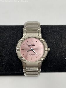 Gucci Silver and Pink Watch COA