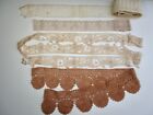 14+ Yards Antique Edging & Insertion Lace, Bedfordshire, Brussels, Hand Made
