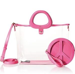 NO RESERVE!! Katy Perry Clear Jelly Crossbody Tote w/ Peace Wristlet NWT