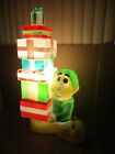 Vtg Empire Elf with HUGE Stack of Presents Lighted Christmas Blow Mold 35