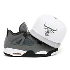 Mitchell & Ness Chicago Bulls Snapback Hat White/Cool Grey Jordan 1 3 4 9 11 12