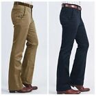 Men’s Bell Bottom Pants 60s 70s Vintage Flare Formal Dress Trousers Slim Fit SPW