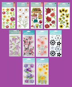 U CHOOSE Jolee's FLOWERS Stickers Daisy Lilacs Roses Gardening Bling Sunflowers