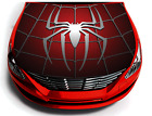 Vinyl Car Hood Wrap Color Graphics Decal Spider Man Red Auto Bonnet