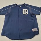 Majestic Detroit Tigers Vintage Jersey Mens Size XL Blue Made In USA Blank