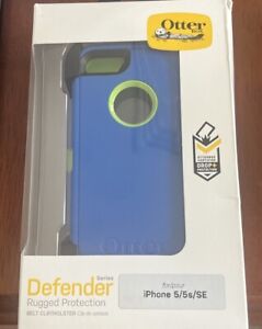 OTTERBOX Defender Series Case iPhone 5/5s/SE with Belt Clip Holster - Blue/green