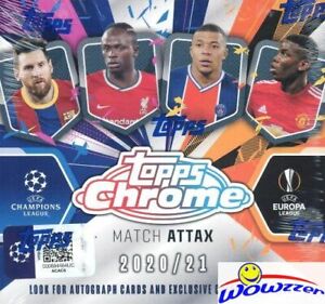 2020/21 Topps CHROME Match Attax Champions League UEFA Soccer Sealed HOBBY Box
