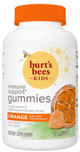 New Burt's Bees Kids Immune Support Gummies Vitamin C & Zinc, Manuka Honey 3/24
