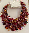 Aldo NWT Red Beaded Woven Statement Necklace