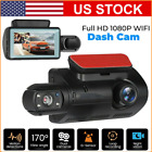 1080P Dual Lens Car DVR Dash Cam Video Recorder G-sensor Front And Rear Camera