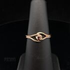 14K Yellow Gold Knot Ring with Red Stone 1.8 grams Size:5.5 (WCP022945)
