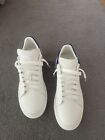 Alexander McQueen White and blue velvet tail sneakers, US size 14 Euro size 48