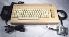 Vintage Commodore 64 C-64 Computer Keyboard, Power Supply and Cables, Powers Up