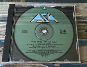 ASIA Who will stop the rain RARE RADIO EDIT PROMO DJ CD Single 92 Steve Howe YES