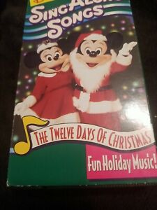 Disney Sing Along Songs The Twelve Days Of Christmas VHS Video Mickey & Minnie
