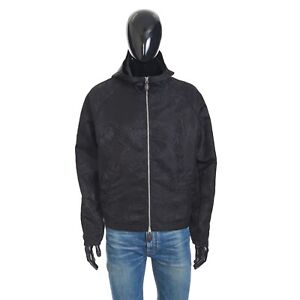 BERLUTI 2320$ B-Way Jacket In Black Scritto Nylon