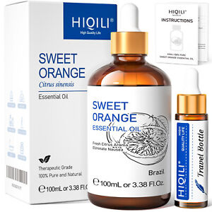 HIQILI 100ml Sweet Orange Essential Oil 100% Pure Natural Aroma Skin Humidifier