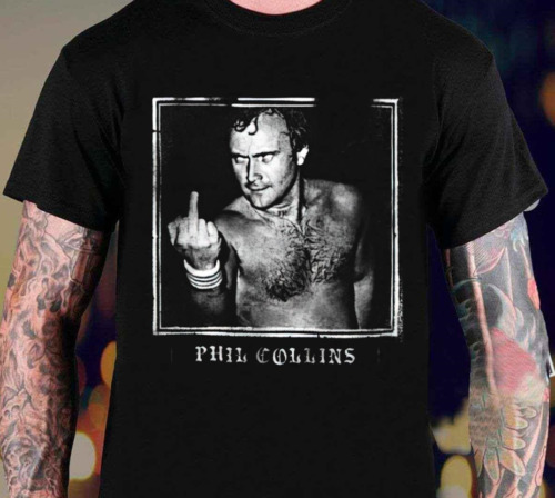 Vtg Phil Collins Gift For Fans Black All Size Cotton Unisex Shirt J507