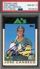 Jose Canseco Gem Mint 10 PSA DNA Signed 1986 Topps Traded Rookie Autograph