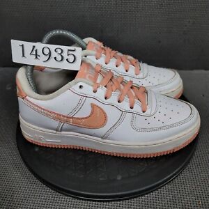 Nike Air Force 1 Low LV8 Shoes Womens Sz 7.5 White Peach Sneakers