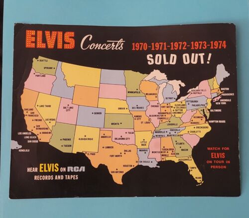 1975 Las Vegas Hilton Summer Festival ELVIS PRESLEY Souvenir Tour Photo