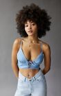 Urban Outfitters Women’s Size Small Kiss The Sky Denim Tie Cami Blue