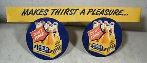 Vintage Mission Beverages Orange Soda Pop Cardboard Display Sign Advertising