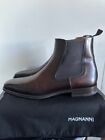 AUTHENTIC Magnanni Men's Sean Brown Leather Chelsea Boots Size 12