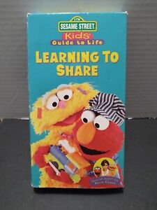Sesame Street Kids’ Guide Life Learning to Share VHS Video Tape Rare Elmo FAST!