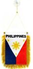Philippines MINI BANNER FLAG GREAT FOR CAR & HOME WINDOW MIRROR HANGING 2 SIDE
