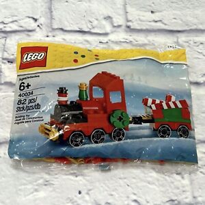 Lego Christmas Train Set #40034 82pc Building Toy New In Bag 2012
