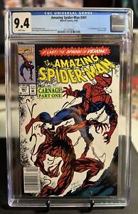 Amazing Spider-Man 361 CGC 9.4 Newsstand copy! 1st Carnage! White Pages!